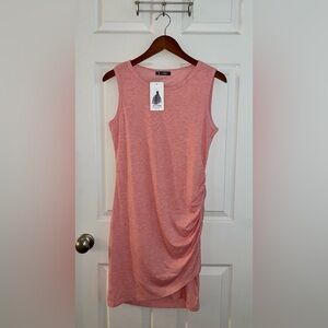 Women's Pink Sleeveless Jersey Dress
